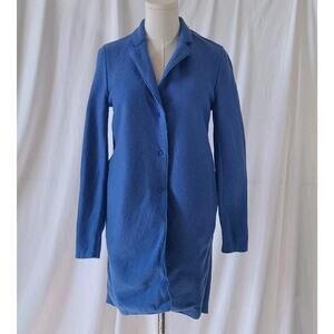 Harris Wharf London Womens Designer Wool Blue Sweater Jacket IT 38 US XS